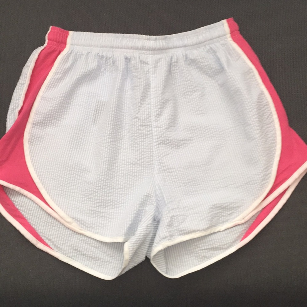 Shorties sear suckers and hot pink